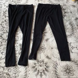 2 pairs of  black leggings